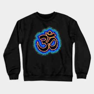 blue Om fire symbol Crewneck Sweatshirt